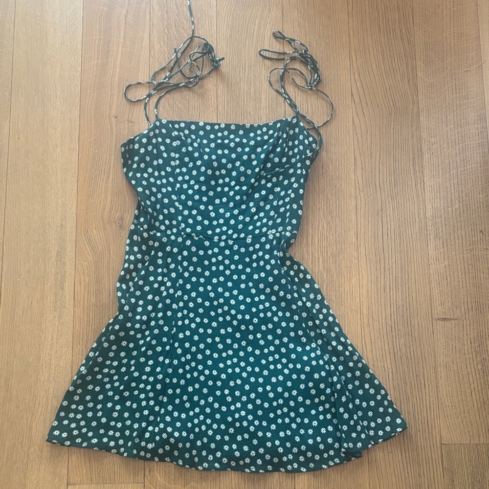 Reformation Green Polka Dot Dress